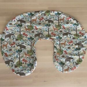 Boppy pillow cover woodland animals print
